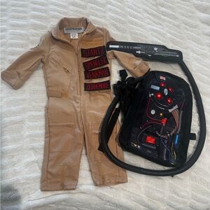 Halloween Costume - Ghostbusters Kids Tan Jumpsuit w/ Accessories - 18 Months